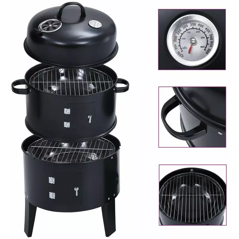 Barbacoa Ahumador De Carbon 3 En 1 40X80 Cm En Oferta Barbacoa Ahumador De Carbon 3 En 1 40X80 Cm Barato
