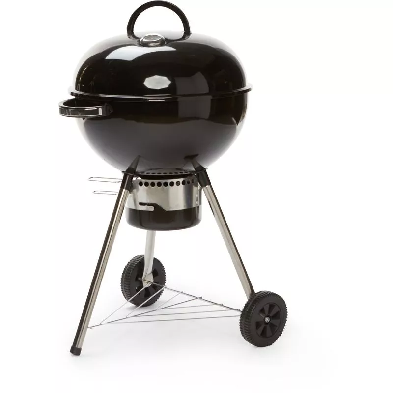 Barbacoa Carbón Redondo Con Estructura De Acero Con Ruedas | Negro En Oferta Barbacoa Carbón Redondo Con Estructura De Acero Con Ruedas | Negro Barato