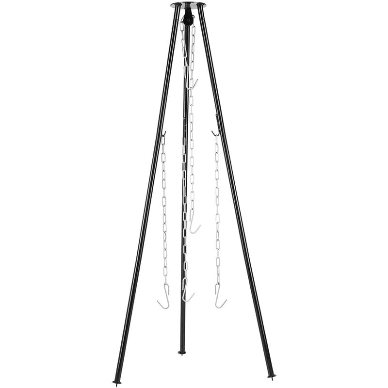 Barbacoa colgante en trípode