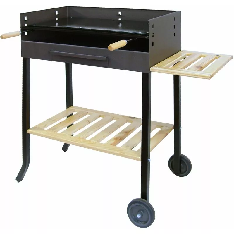 Barbacoa Con Plancha Esmaltada Y Bandeja De Madera Imex El Zorro En Oferta Barbacoa Con Plancha Esmaltada Y Bandeja De Madera Imex El Zorro Barato