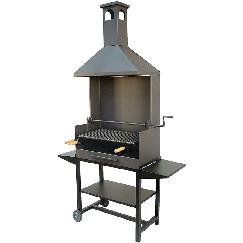 Barbacoa con chimenea completa y bandejas Metálicas Imex el Zorro 61x40x217 barato