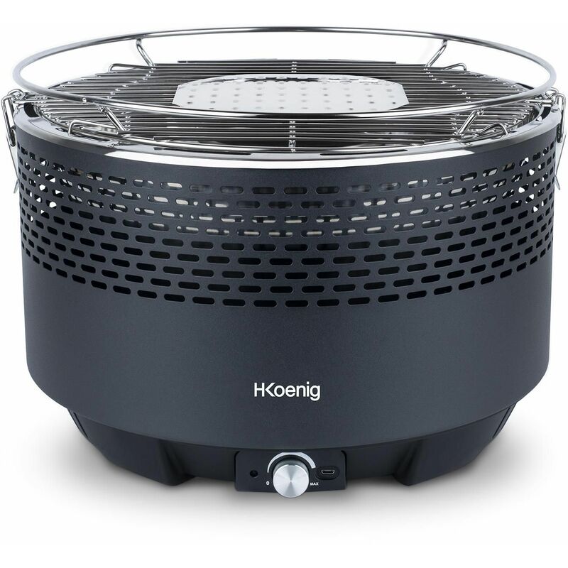 Barbacoa de Carbón Portátil HKoenig con velocidad ajustable barato
