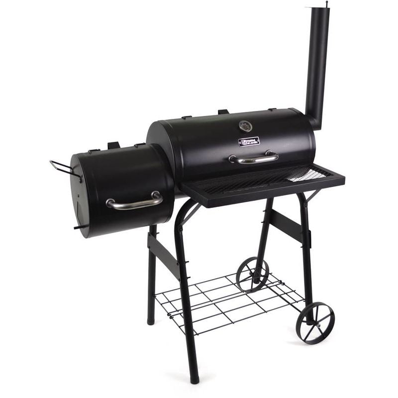 Barbacoa de carbón Baron con chimenea - Negro barato