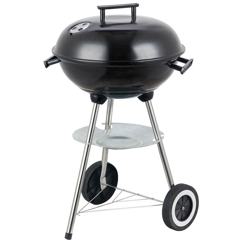 Barbacoa de carbón Milena con parrilla de acero negra de 74x45x41 cm barato