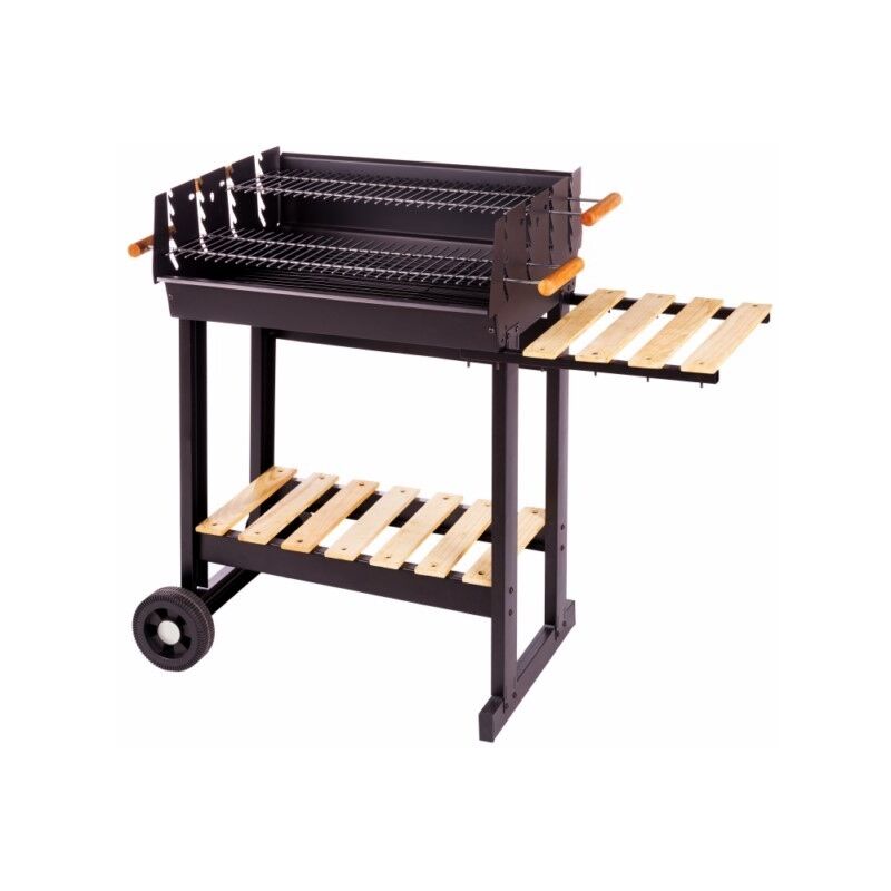 Barbacoa de carbón con dos parrillas barato