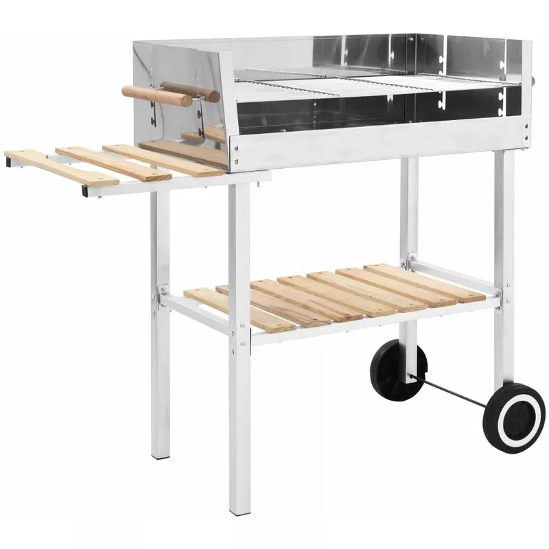 Barbacoa De Carbón Portátil Xxl Acero Inoxidable Con 2 Estantes En Oferta Barbacoa De Carbón Portátil Xxl Acero Inoxidable Con 2 Estantes Barato