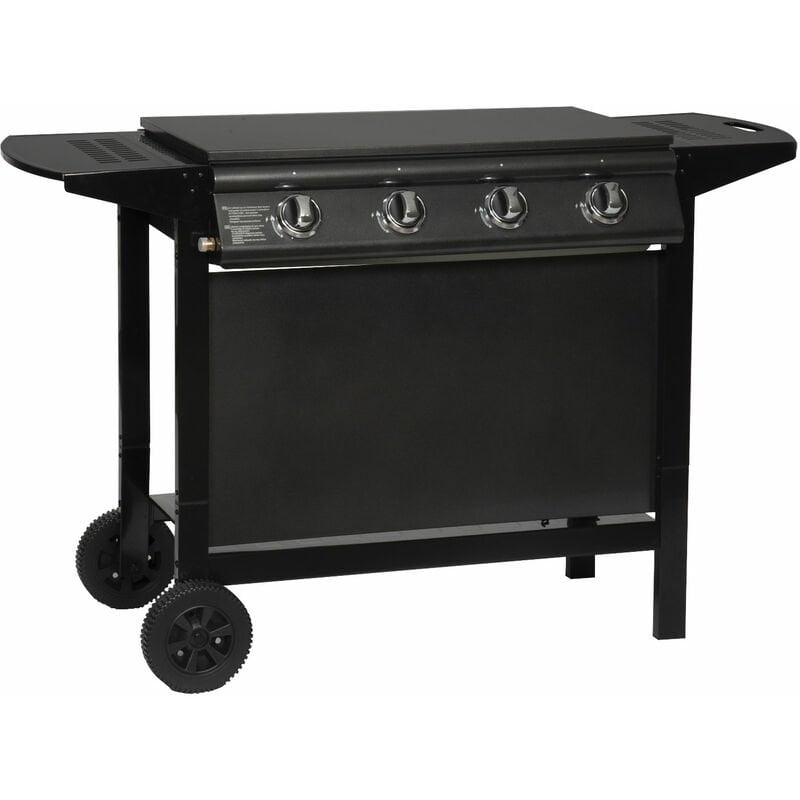 Barbacoa de gas REDFERN - 4 quemadores14kW - Negro barato