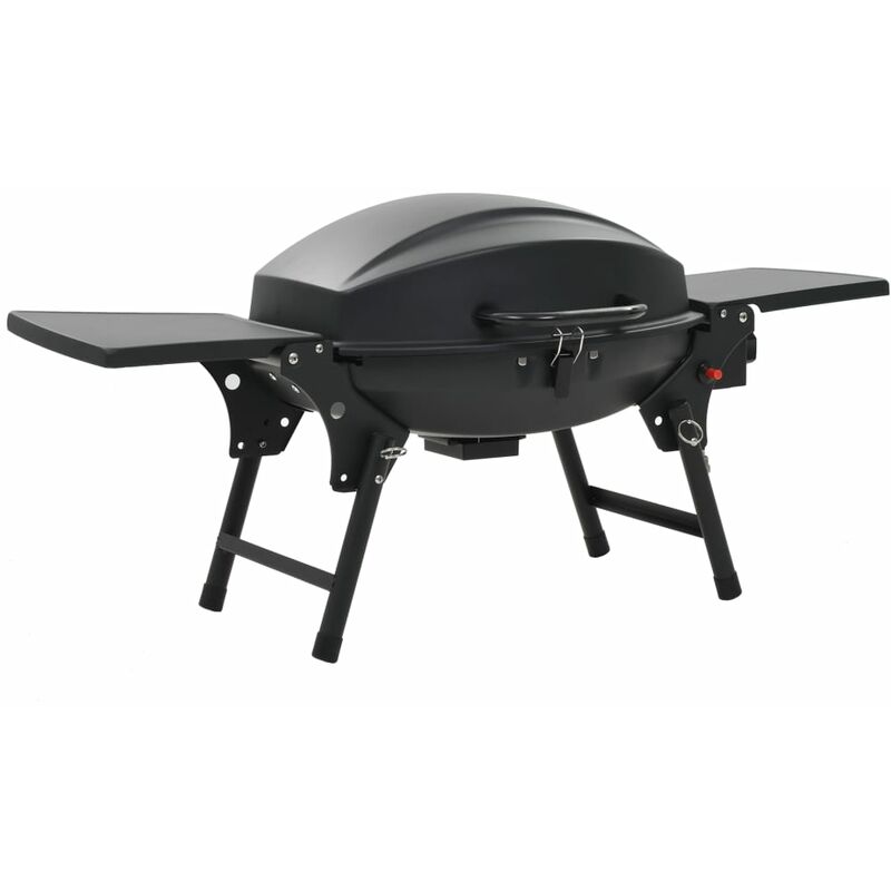 Barbacoa portátil de gas con 1 zona de cocción negra - Negro - Vidaxl barato