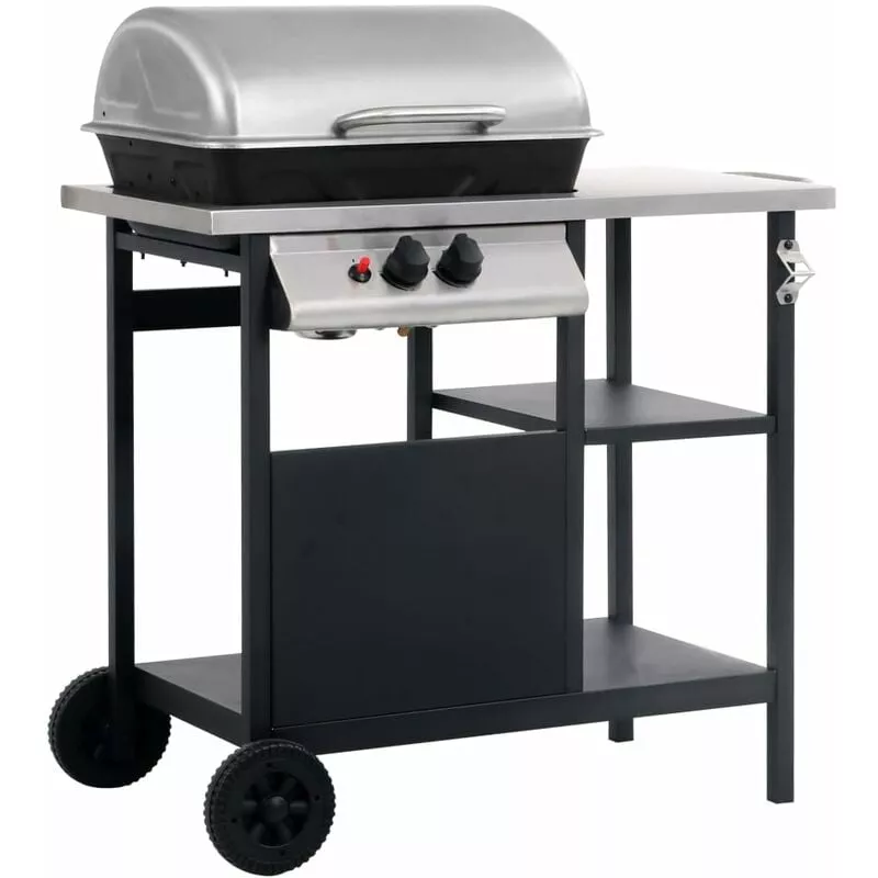 Barbacoa Portátil De Gas Con Mesita 3 Estantes Negro Y Plateado - Negro - Vidaxl En Oferta Barbacoa Portátil De Gas Con Mesita 3 Estantes Negro Y Plateado - Negro - Vidaxl Barato