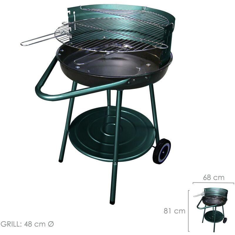Barbacoa saturnia apache redonda con batea 68x50.8x81 (alt) cm. barato