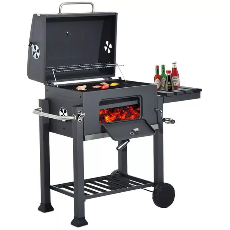 Barbacoas De Carbón Barbacoa Portátil Para Jardín Exterior Bbq Con Soportes Facil Movimiento 107X115X68Cm En Oferta Barbacoas De Carbón Barbacoa Portátil Para Jardín Exterior Bbq Con Soportes Facil Movimiento 107X115X68Cm Barato