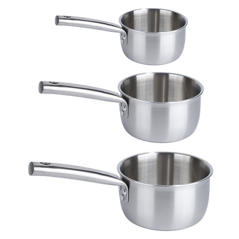 Bateria Cocina | Olla de sopa |inoxidable cacerola con asa 3 piezas | Tapa de acero inoxidable barato