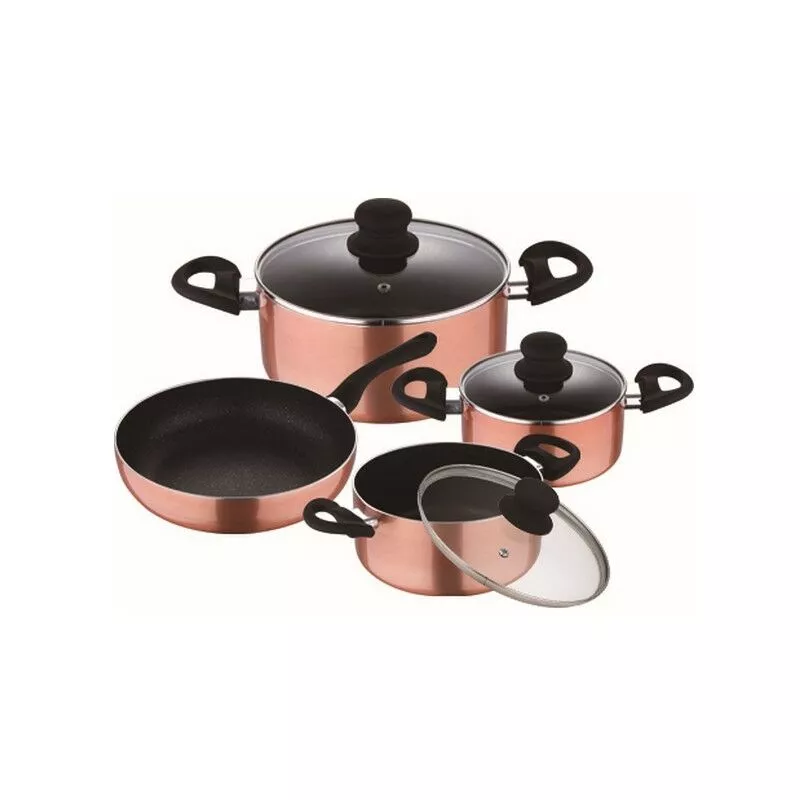 Batería De Cocina Luzern Cobre Aluminio Forjado (7 Pcs) - Renberg En Oferta Batería De Cocina Luzern Cobre Aluminio Forjado (7 Pcs) - Renberg Barato