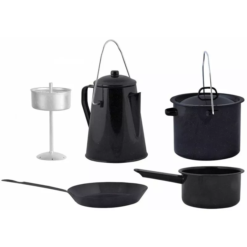 Batería De Cocina 4 Piezas Para Exterior Negra Ff215 - Negro - Esschert Design En Oferta Batería De Cocina 4 Piezas Para Exterior Negra Ff215 - Negro - Esschert Design Barato