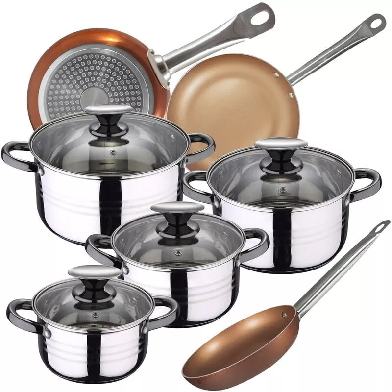 Bateria De Cocina 8 Piezas San Ignacio Dina De Acero Inoxidable Con Juego De Sartenes (20/24/28 Cm) Bergner Professional Chef Copper Plus En Aluminio En Oferta Bateria De Cocina 8 Piezas San Ignacio Dina De Acero Inoxidable Con Juego De Sartenes (20/24/28 Cm) Bergner Professional Chef Copper Plus En Aluminio Barato