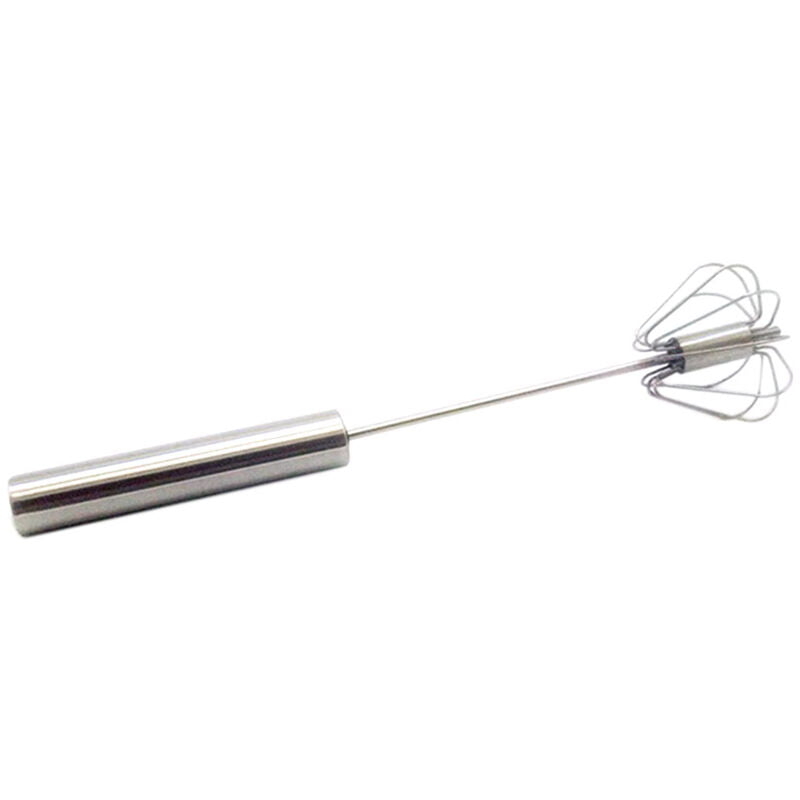 Batidor de huevos semiautomatico Herramienta de mezcla de acero inoxidable Crema de leche Batidora de mantequilla Herramienta de cocina