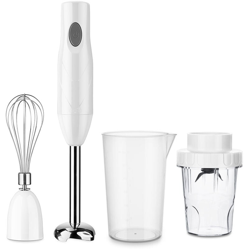 Batidora de mano de inmersion Batidora de varilla 4 en 1 con vaso mezclador de 600 ml