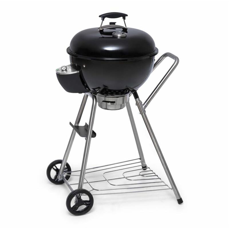 Beef Baron Parrilla esférica con termémetro de ventilación ruedines color negro barato