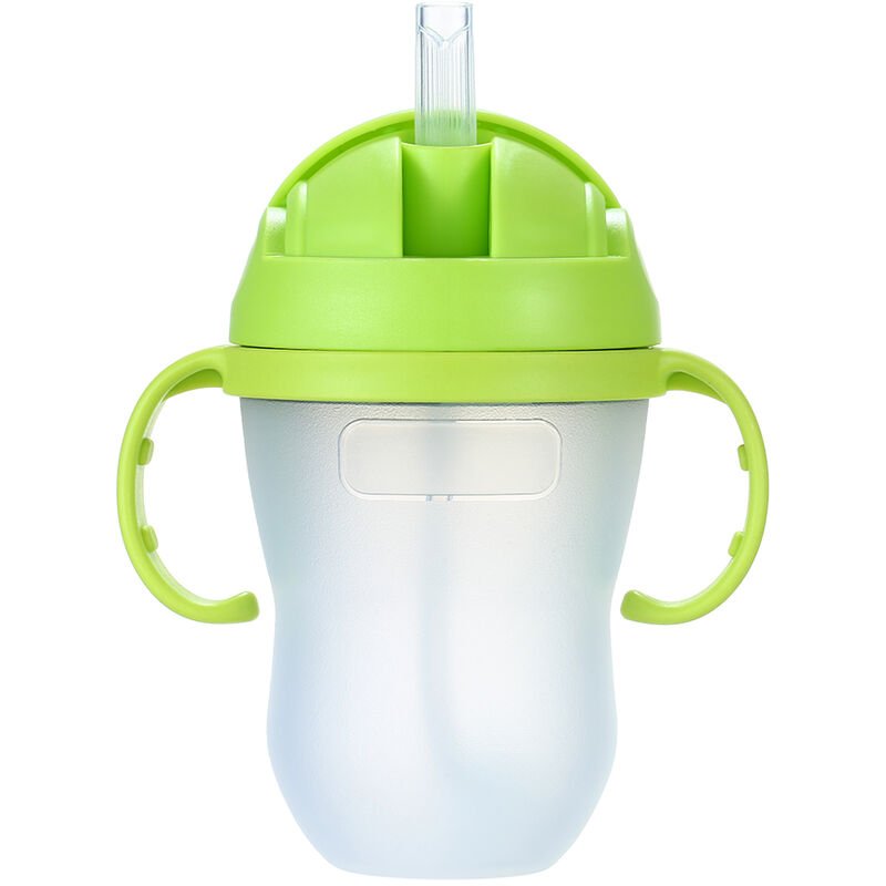 Biberon de agua para bebe de 240 ml / 8 oz con pajita Biberon de boca ancha Biberones a prueba de fugas No toxico Sin olor Vasos de paja portatiles barato