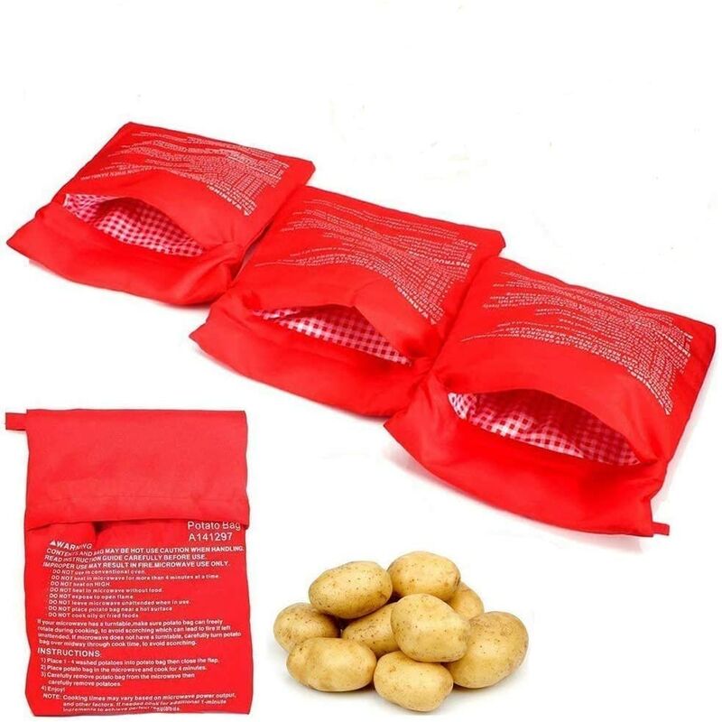 Bolsa de patatas para microondas de 4 piezas