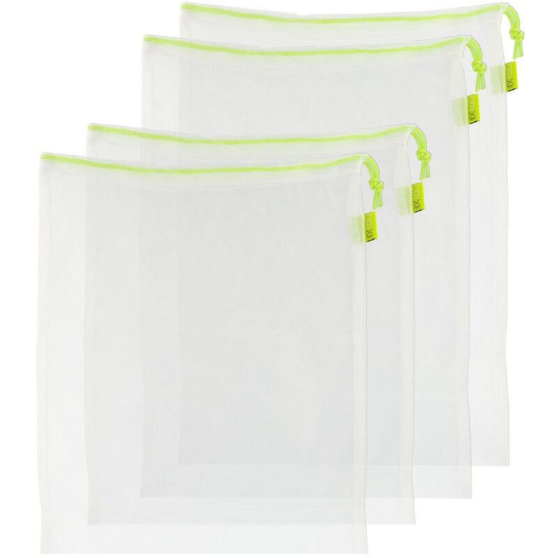 Bolsas de compra reutilizables de malla 4 unidades
