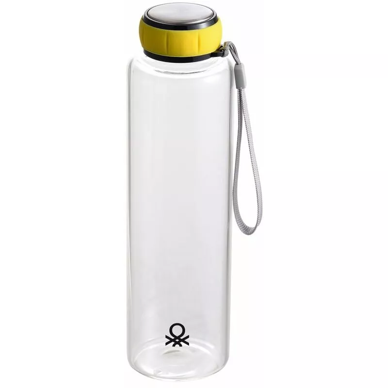 Botella De Agua 550Ml Vidrio Borosilicato Alta Resistencia Tapa Amarillo Rainbow - Benetton En Oferta Botella De Agua 550Ml Vidrio Borosilicato Alta Resistencia Tapa Amarillo Rainbow - Benetton Barato