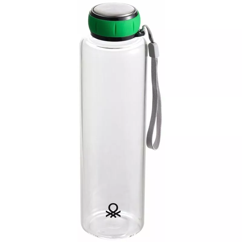 Botella De Agua 550Ml Vidrio Borosilicato Alta Resistencia Tapa Verde Rainbow - Benetton En Oferta Botella De Agua 550Ml Vidrio Borosilicato Alta Resistencia Tapa Verde Rainbow - Benetton Barato