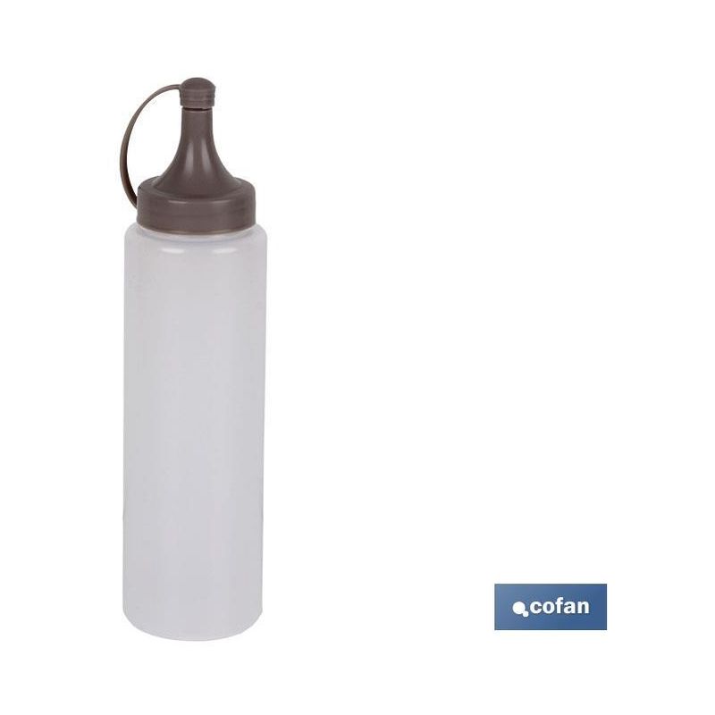 Botella aceitera | Modelo Albahaca | Botella para Salsas o Aceites| Botella Exprimible de Plástico | Color piedra barato