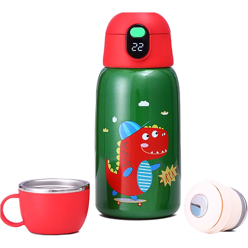 Botella termica inteligente de vacio de doble pared de 580 ml Pantalla LED de temperatura de acero inoxidable 316 Taza de agua para ninos con pajita barato