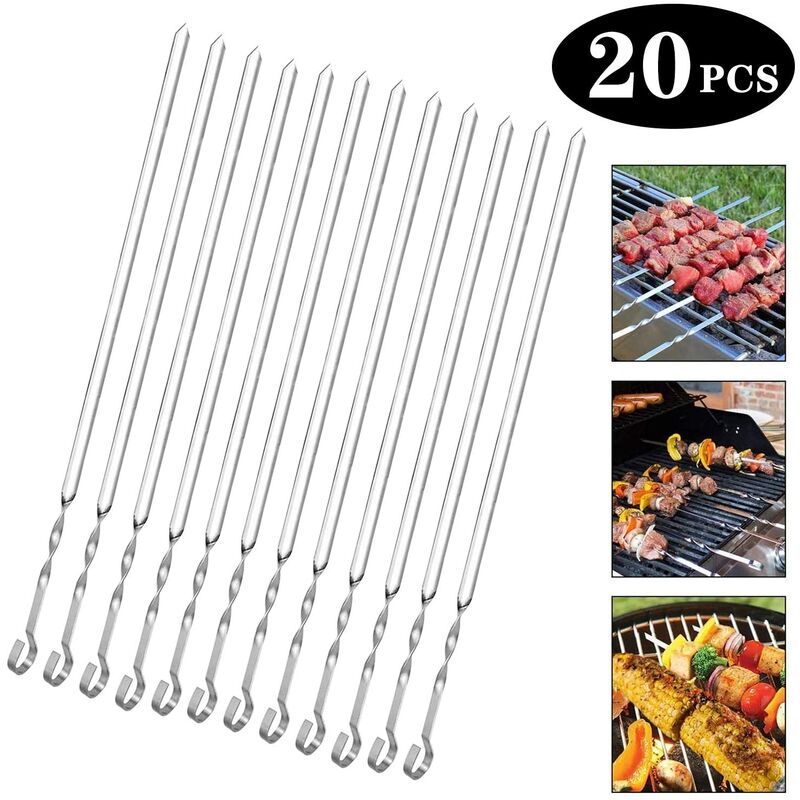 Brochetas de carne para barbacoa de acero inoxidable