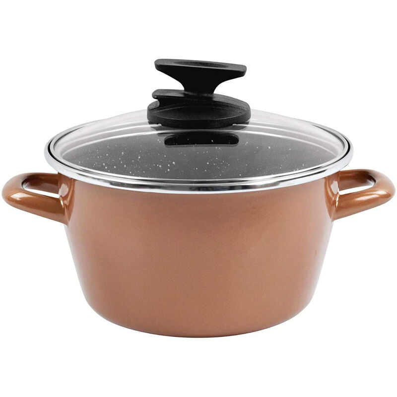 COPPER olla 20 con tapa de vidrio