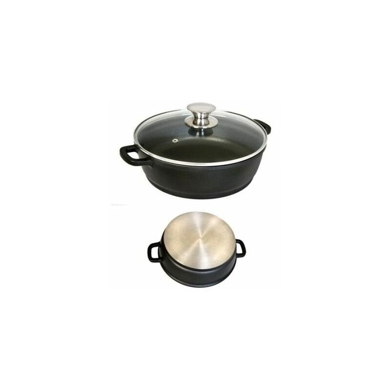 Cacerola Baja 24cm C/tapa Al/fu Ecostone Cookware barato