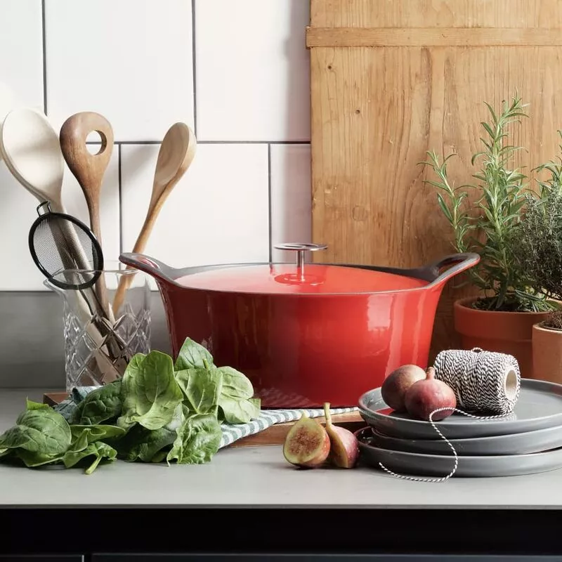 Cacerola Esmaltada De Hierro Fundido Rojo 1,6 L 20 Cm - Rojo - Cuisinox En Oferta Cacerola Esmaltada De Hierro Fundido Rojo 1