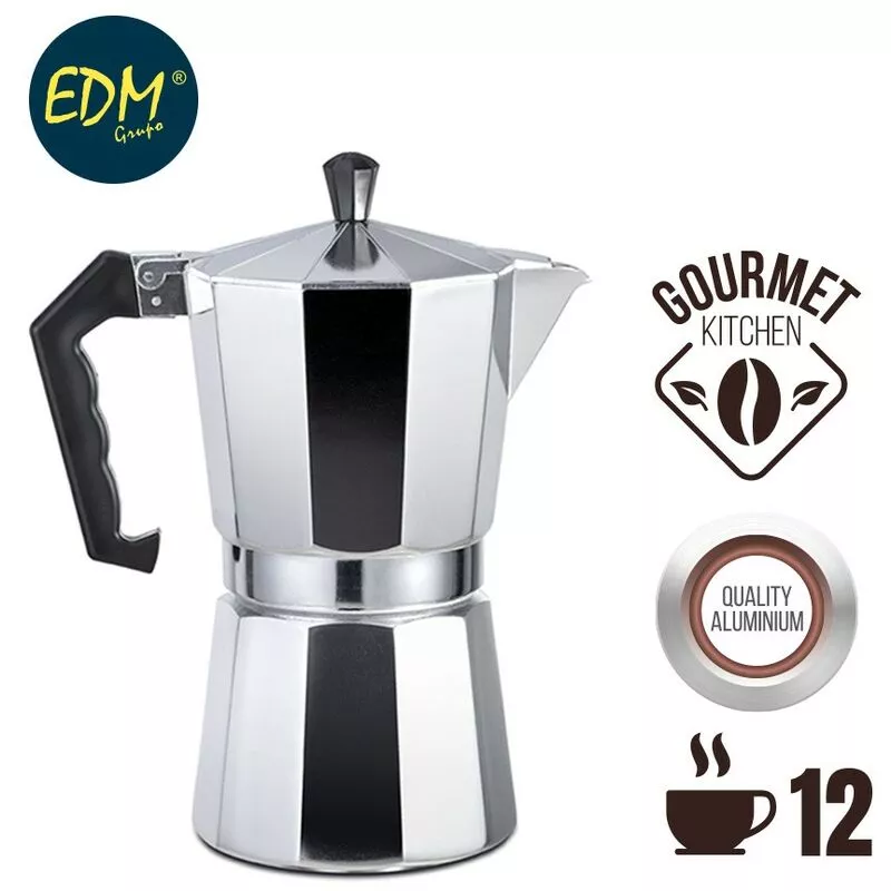 Cafetera Aluminio 12 Tazas - Edm En Oferta Cafetera Aluminio 12 Tazas - Edm Barato