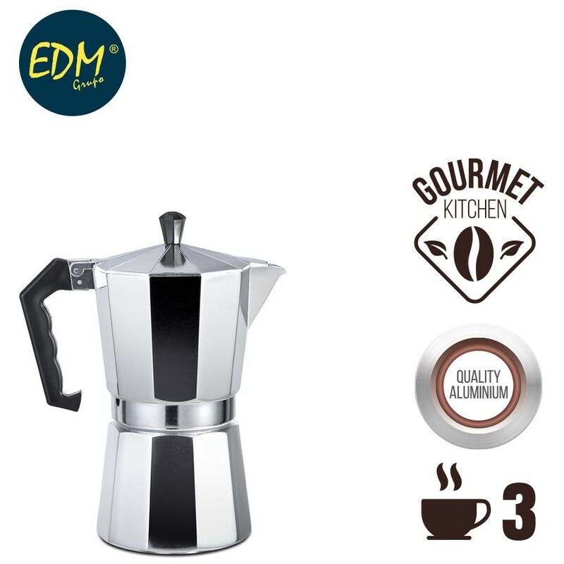 Cafetera Aluminio 3 Tazas Edm barato