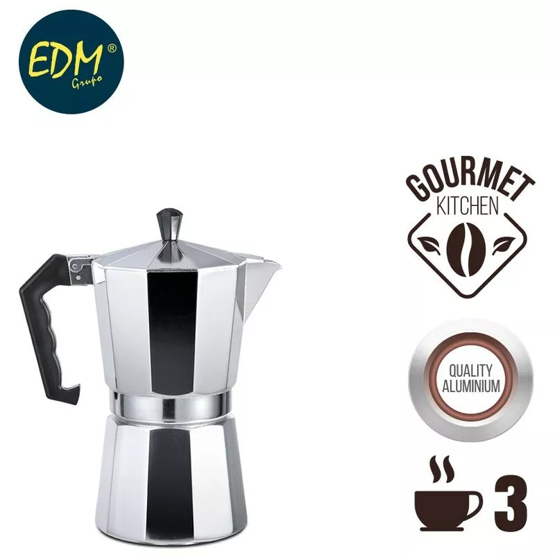 Cafetera Aluminio 3 Tazas Edm En Oferta Cafetera Aluminio 3 Tazas Edm Barato