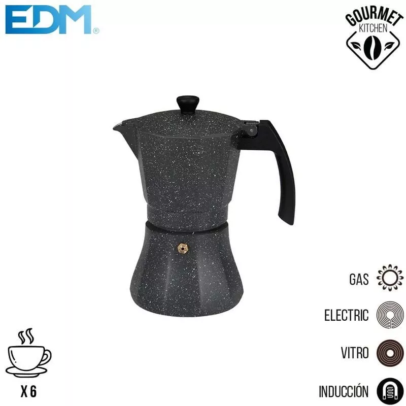 Cafetera De Aluminio - 6 Tazas Induccion - Edm En Oferta Cafetera De Aluminio - 6 Tazas Induccion - Edm Barato