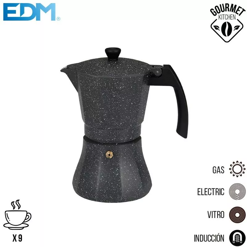 Cafetera De Aluminio - 9 Tazas Induccion - Edm En Oferta Cafetera De Aluminio - 9 Tazas Induccion - Edm Barato