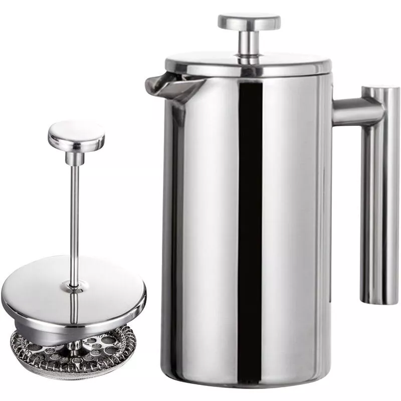 Cafetera De Prensa Francesa De 350 Ml / 800 Ml / 1000 Ml, Cafetera Con Aislamiento De Doble Pared De Acero Inoxidable, Cafetera, 1000Ml En Oferta Cafetera De Prensa Francesa De 350 Ml / 800 Ml / 1000 Ml