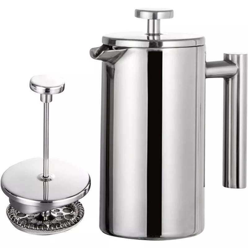 Cafetera De Prensa Francesa De 350 Ml / 800 Ml / 1000 Ml, Cafetera Con Aislamiento De Doble Pared De Acero Inoxidable, Cafetera,350Ml En Oferta Cafetera De Prensa Francesa De 350 Ml / 800 Ml / 1000 Ml