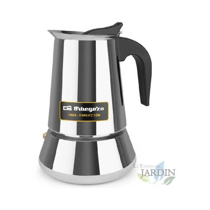 Cafetera italiana de acero inoxidable Orbegozo. Capacidad 9 tazas. barato
