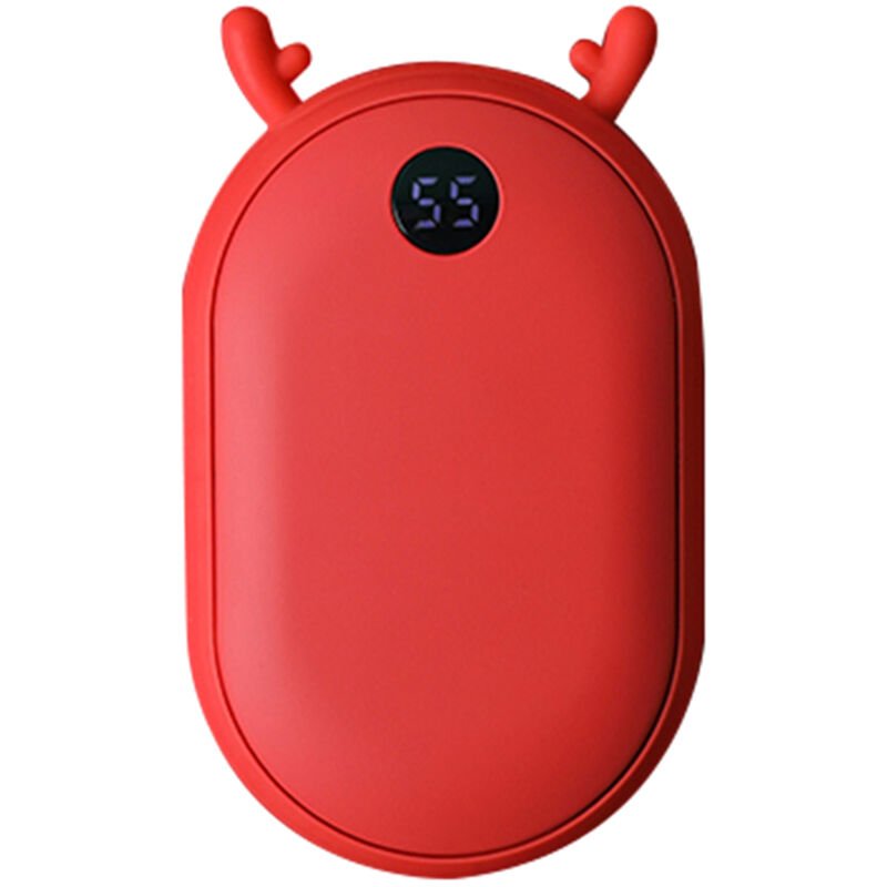 Calentadores de manos portatiles reutilizables 25-55 ℃ Ajuste de temperatura 2 en 1 Calentadores de mano de bolsillo recargables de 10000mAh barato