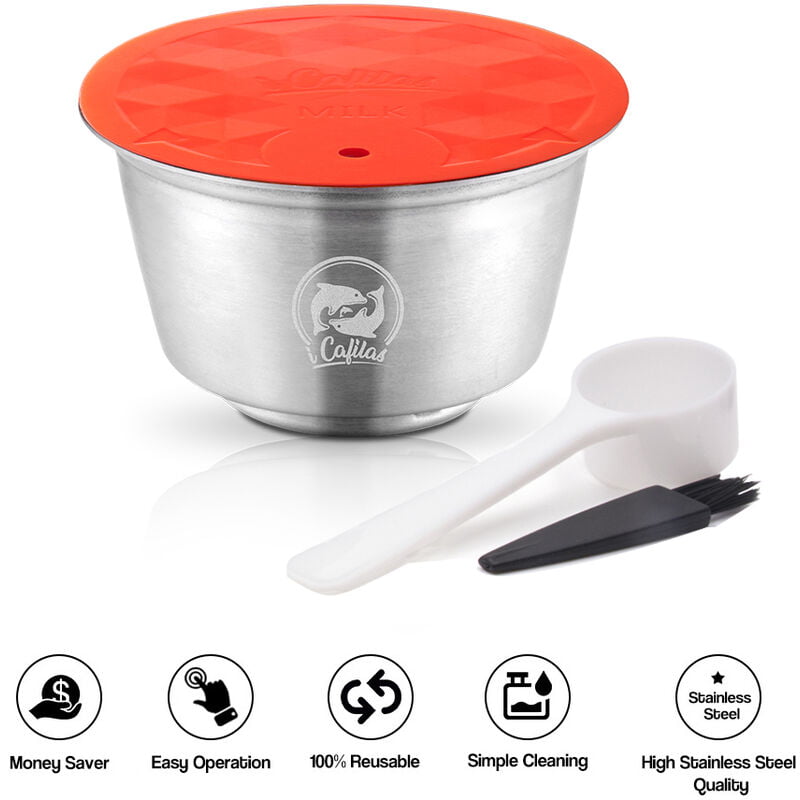 Capsula de leche reutilizable Vaina de espuma de leche recargable de acero inoxidable compatible con Dolce Gusto barato