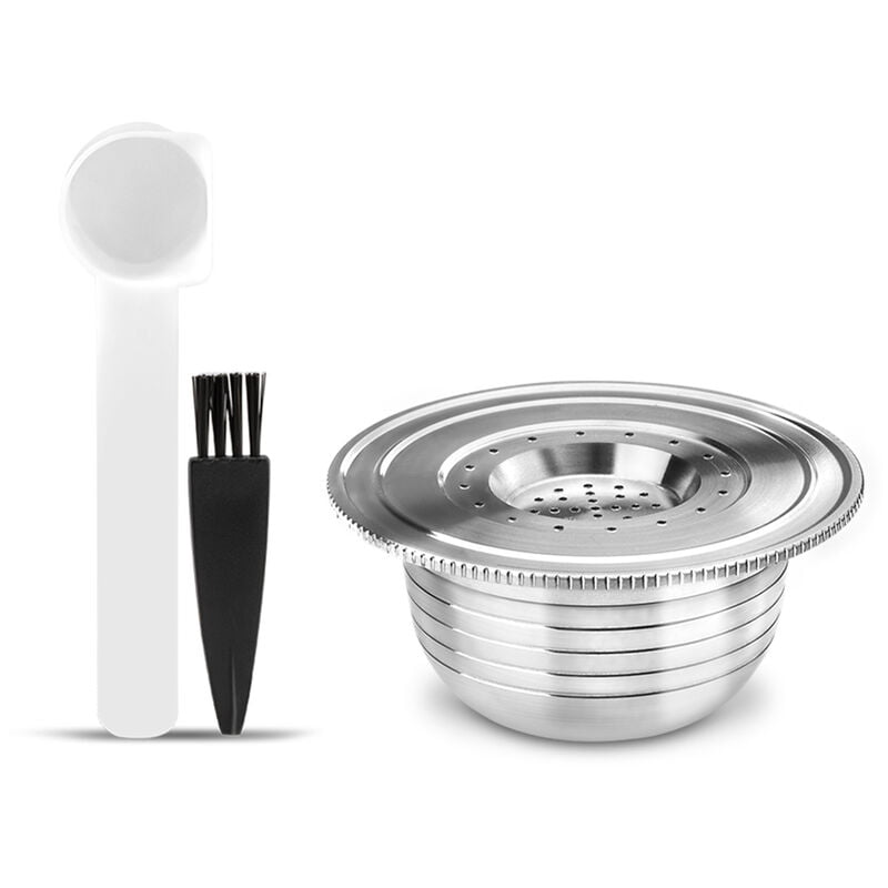 Capsulas de cafe de acero inoxidable Capsulas de cafe recargables con reemplazo de cepillo de cuchara para maquinas Bialetti barato