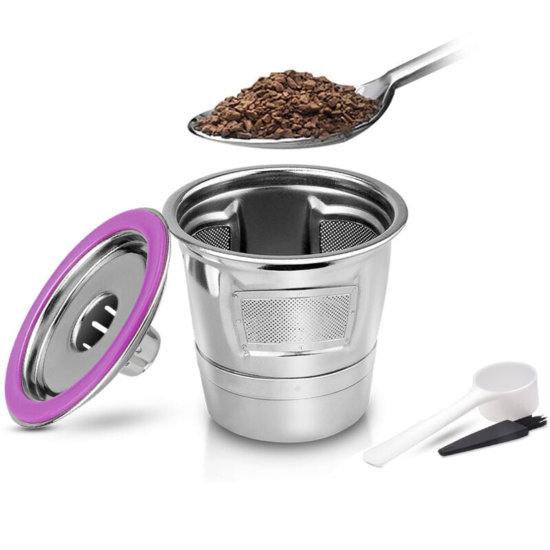 Capsulas de cafe de acero inoxidable Filtros de cafe Taza Reutilizable Recargable Capsula de cafe Juego de cofre para Keurig 2.0 1.0 Mini Plus barato