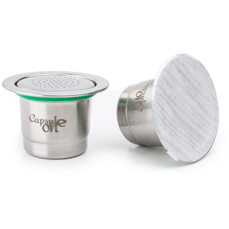 Capsulas de cafe rellenables de acero inoxidable de dos usos Filtro de taza de capsula de cafe reutilizable compatible con la maquina de cafe barato