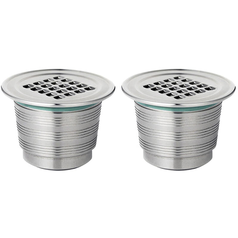 Capsulas de cafe reutilizables 304 de acero inoxidable K Cup Coffee Brewers Reemplazo para maquinas Nespresso Espresso
