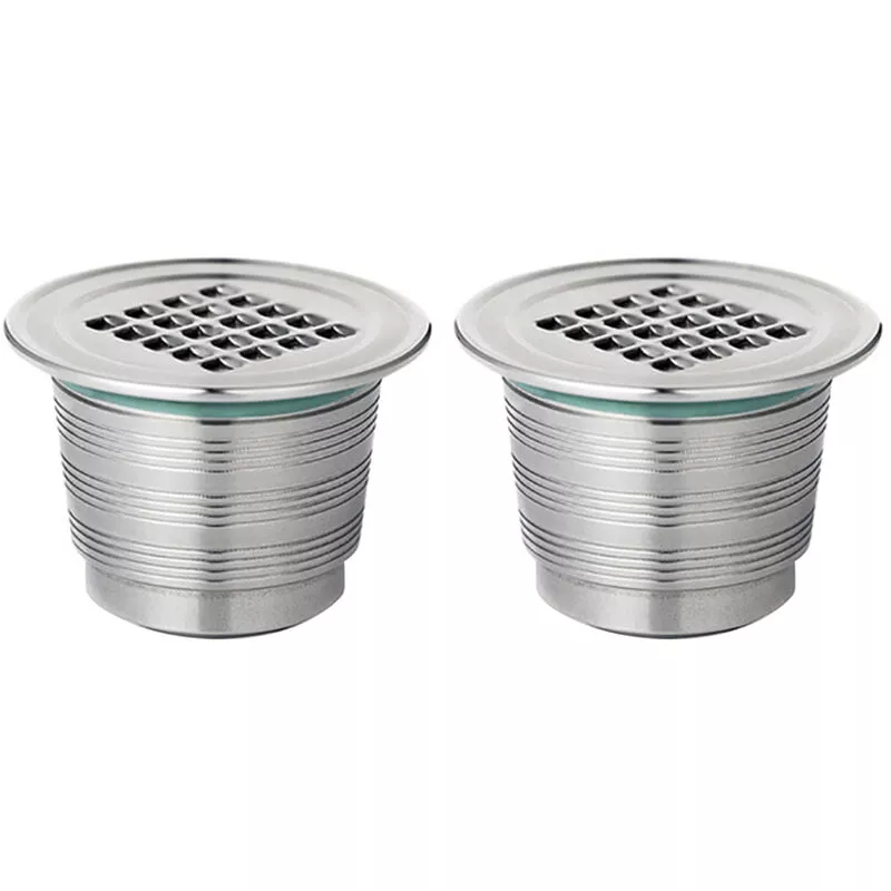 Capsulas De Cafe Reutilizables 304 De Acero Inoxidable K Cup Coffee Brewers Reemplazo Para Maquinas Nespresso Espresso,2 # En Oferta Capsulas De Cafe Reutilizables 304 De Acero Inoxidable K Cup Coffee Brewers Reemplazo Para Maquinas Nespresso Espresso