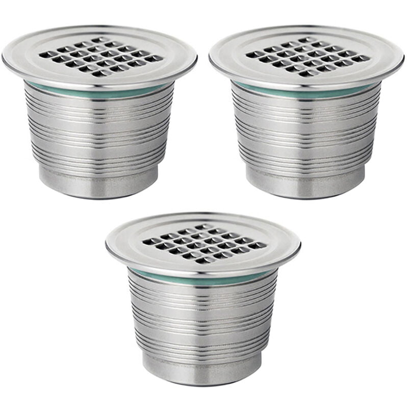 Capsulas de cafe reutilizables 304 de acero inoxidable K Cup Coffee Brewers Reemplazo para maquinas Nespresso Espresso