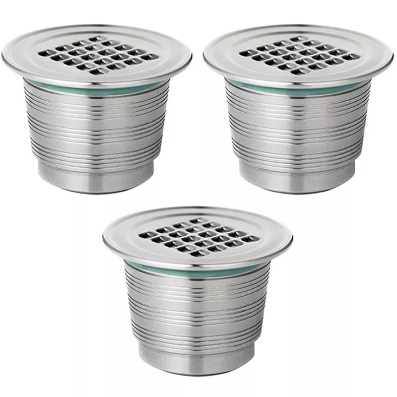 Capsulas De Cafe Reutilizables 304 De Acero Inoxidable K Cup Coffee Brewers Reemplazo Para Maquinas Nespresso Espresso,3 # En Oferta Capsulas De Cafe Reutilizables 304 De Acero Inoxidable K Cup Coffee Brewers Reemplazo Para Maquinas Nespresso Espresso